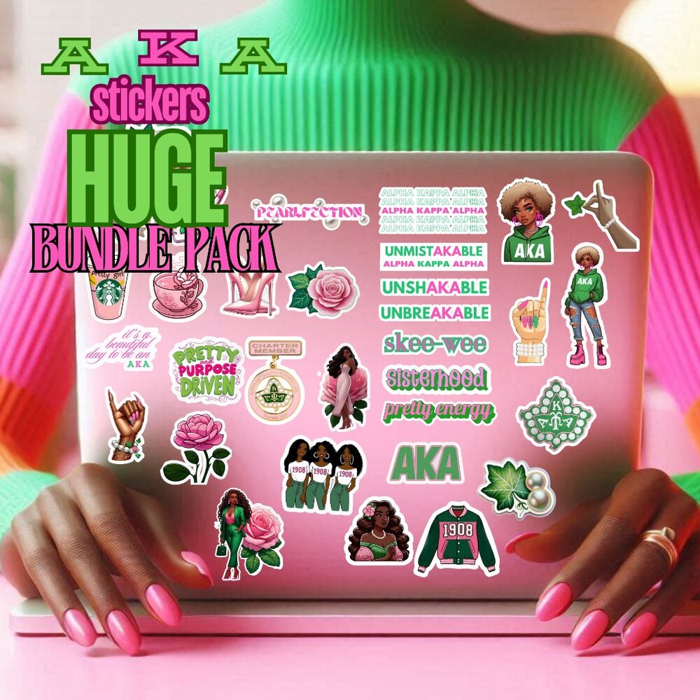 NEW Alpha Kappa Alpha Stickers divine 9 sorority stickers AKA black woman gifts